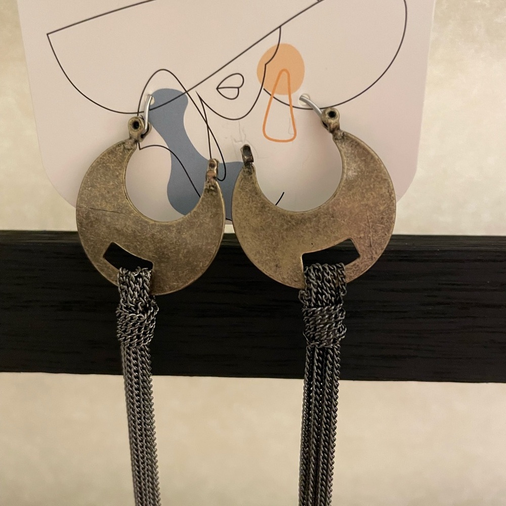 Antique gold chain earrings 🌞